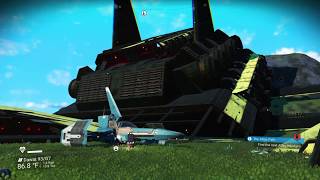 No Mans Sky  Crashed Freighter walkthrough [upl. by Carisa]