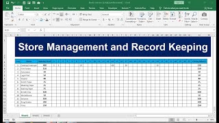 store management and record keeping in excel [upl. by Evelinn]