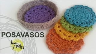 Tutorial Posavasos Crochet o Ganchillo Coasters [upl. by Descombes762]