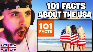 Brit Reacts to 101 Facts About The USA [upl. by Eneiluj]