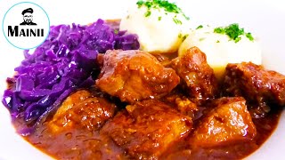 Gulasch Rezept  Kalbsgulasch zubereiten  Mainii [upl. by Verger]