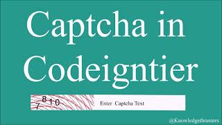 How to add Captcha in CodeIgniter  Captcha Helper  Part 1 [upl. by Eldrid509]