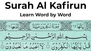 Surah al Kafirun Lesson in English  Learn Surah Kafiroon Quran Lesson [upl. by Ynneb747]