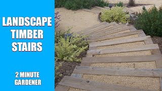 Landscape Timber Stairs Ideas for Your Slope [upl. by Brothers616]