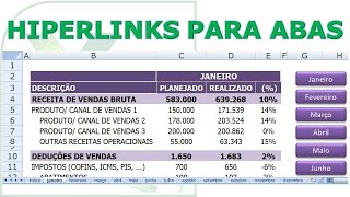 Como fazer hiperlinks para as abas da planilha no Excel [upl. by Nwahsal]