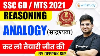 Analogy  Reasoning  SSC GD MTS 2021  wifistudy  Deepak Tirthyani [upl. by Ahen]