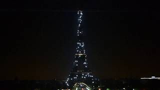 Eiffel Tower  Light Show at 1 AM [upl. by Natan]