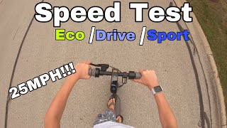 Ninebot Max Speed Test 25MPH IN 6 SECONDS EcoDriveSport [upl. by Airretnahs]