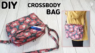 DIY Crossbody bag made with one pattern  fabric Rectangular bag  sewing tutorial Tendersmile [upl. by Aicek721]