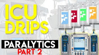 NEUROMUSCULAR BLOCKING AGENTS  Paralytics Part 2  ICU Drips [upl. by Houser781]