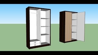 Sketchup make a Cabinet [upl. by Ahsemrac869]